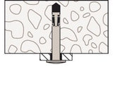 Fischer FNA II 6 x 85/50 Zinc push through hammerset nail anchor with nail head [44117]