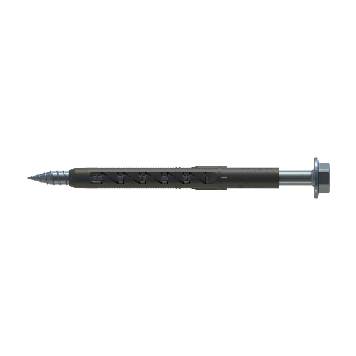 CF-RDS-C 10 Frame anchor, Hexagon head with pressed-on washer, 10 x 135, Partial thread (L1), Combi SW-SIT® 40 / AF 13, Steel, zinc plated, blue passivated, 30 Pcs.