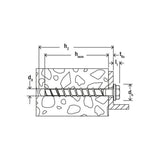 fischer ULTRACUT FBS II CP 8 x 70 20/5 US TX hex head TX40, coated concrete screw [557782]