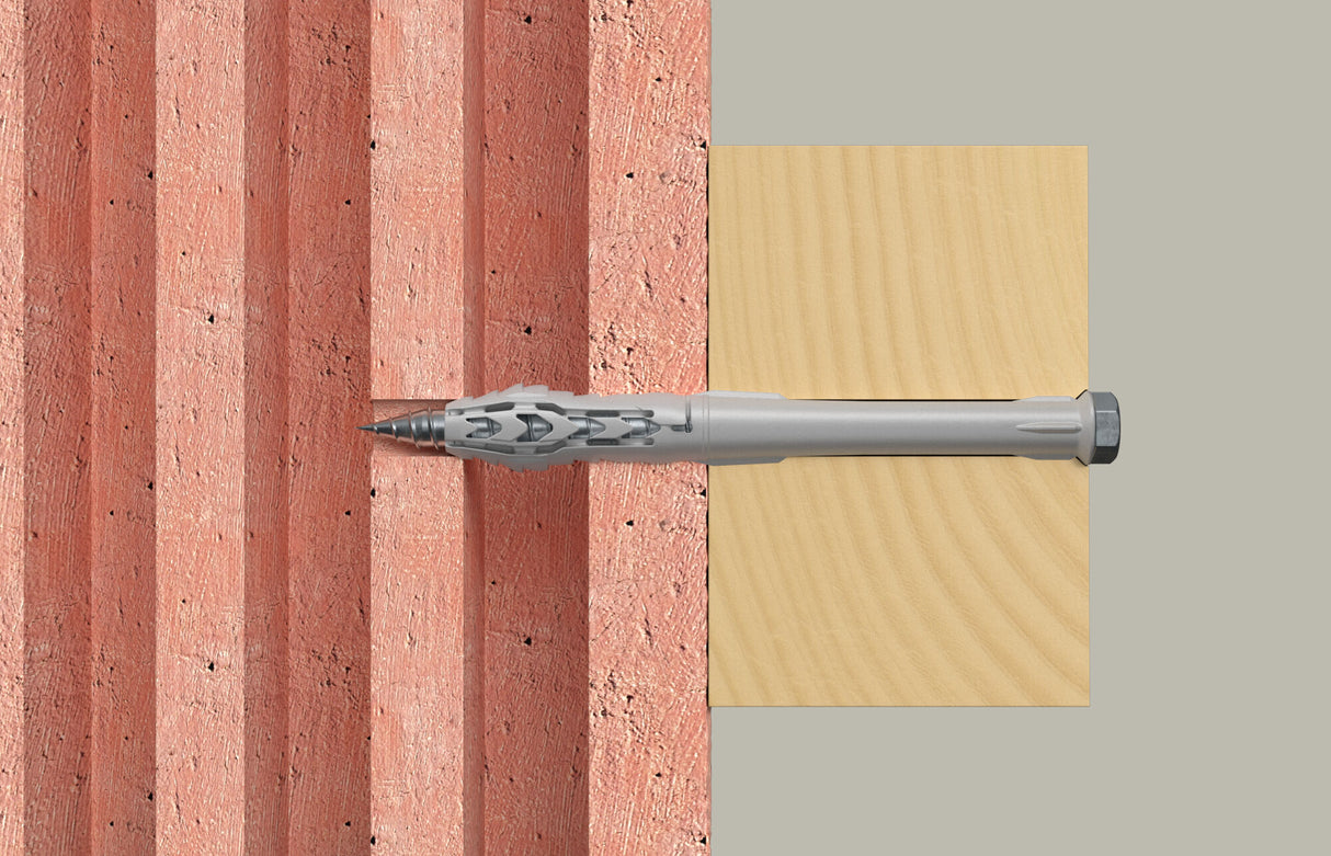 fischer SXR 10 x 60 FUS R Hex Head galvanised nylon frame fixing [46339]