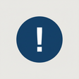 a white exclamation mark on a certifix blue bacground