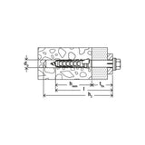 fischer SXR 10 x 100 FUS Hex Head galvanised nylon frame fixing [46331]