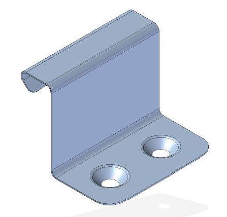 Point Machine Clip Certifix CertiClip standing seam clip fixed point countersunk holes A4 ...