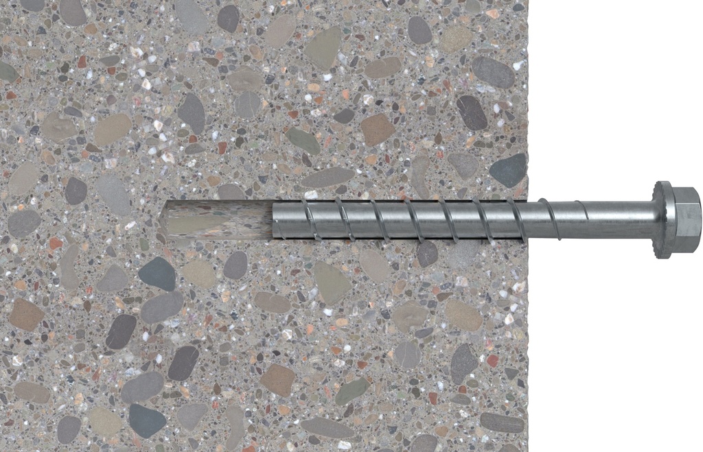 [546394] Zinc concrete screw fischer ULTRACUT FBS II 6 x 120/65 US hex head