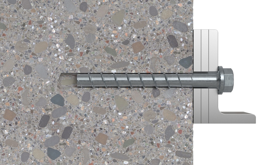 [546394] Zinc concrete screw fischer ULTRACUT FBS II 6 x 120/65 US hex head
