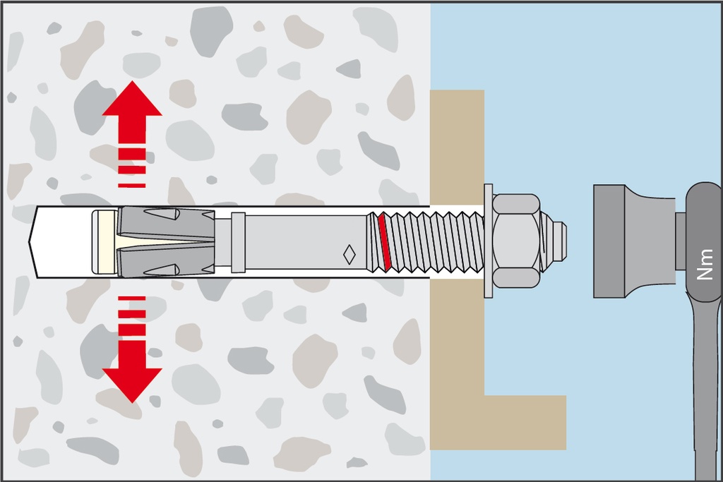 Certifix through bolt CFTB II A4 8/10 A4 stainless 8 x 75 install img 4