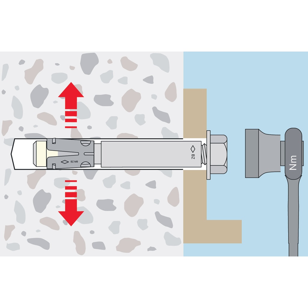 Certifix CFBZ-IG M 6-10 A4 stainless  through fastening wedge anchor