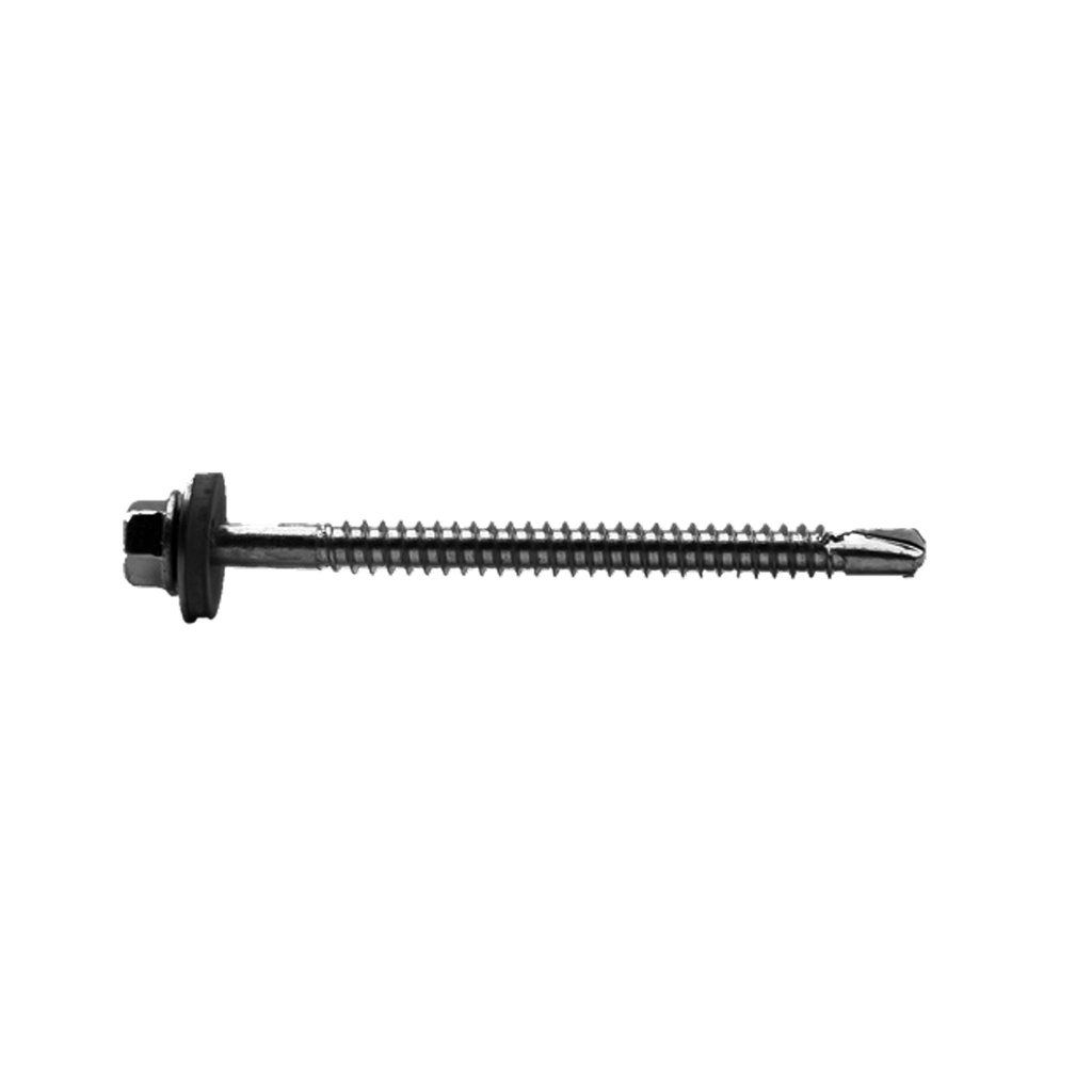 Hex head self drilling (tek) screw light section A4 stainless bi-metal 5.5 x 75 with 16mm washer