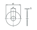 Penny washer A4 stainless M8 x 20 x 1.5