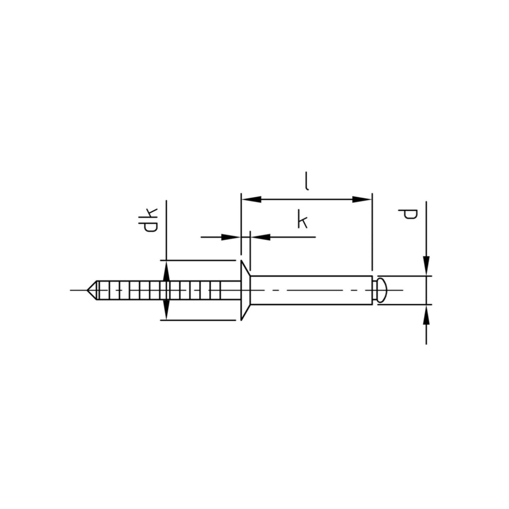 Certifix RBS Countersunk A4 Blind Rivet 3.0 x 6 