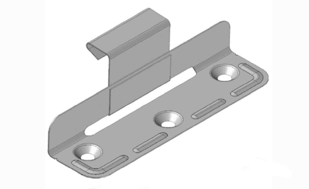 CertiClip standing seam clip sliding point countersunk holes A2 stainless 25mm