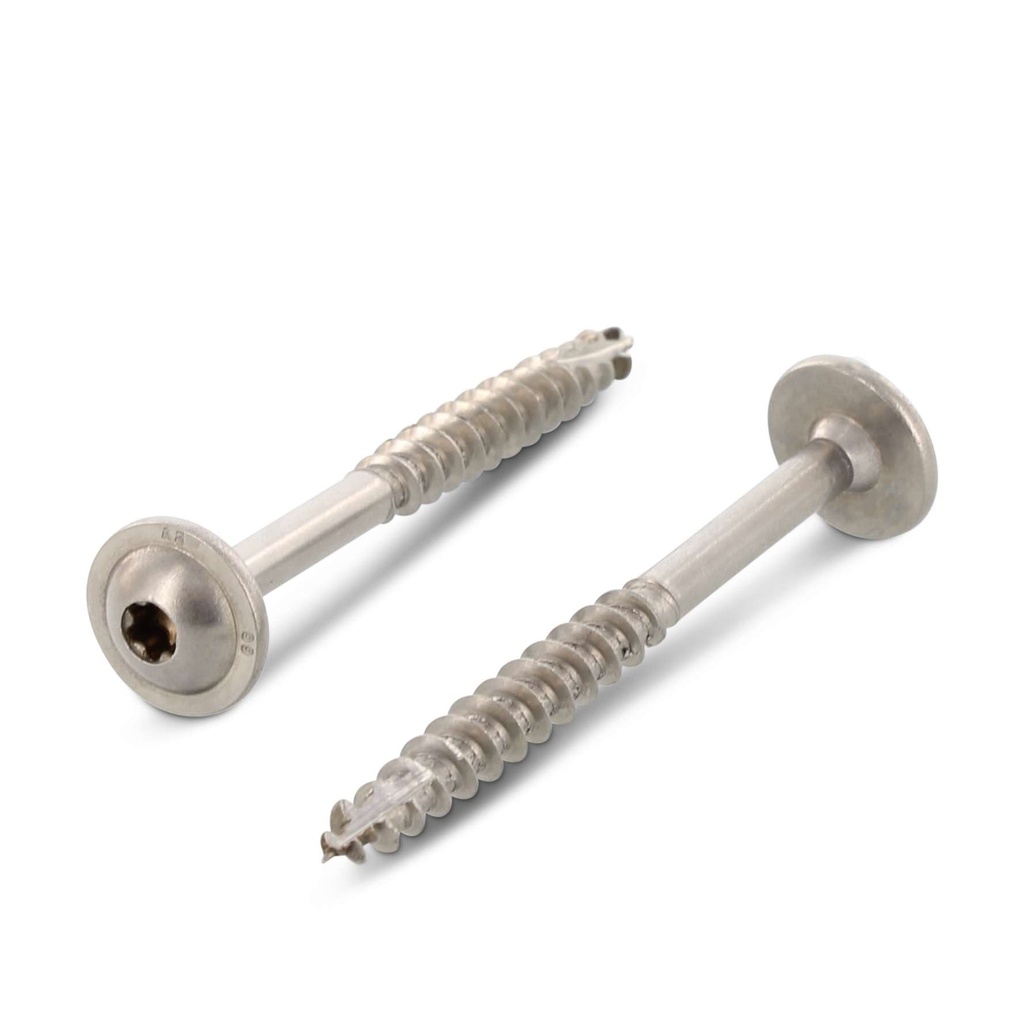 Timber screws pan head A2 stainless 6.0 x 30/20 TX25