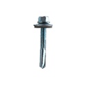 Hex head self drilling (tek) screw light section A2 stainless bi-metal 5.5 x 25 with 16mm washer