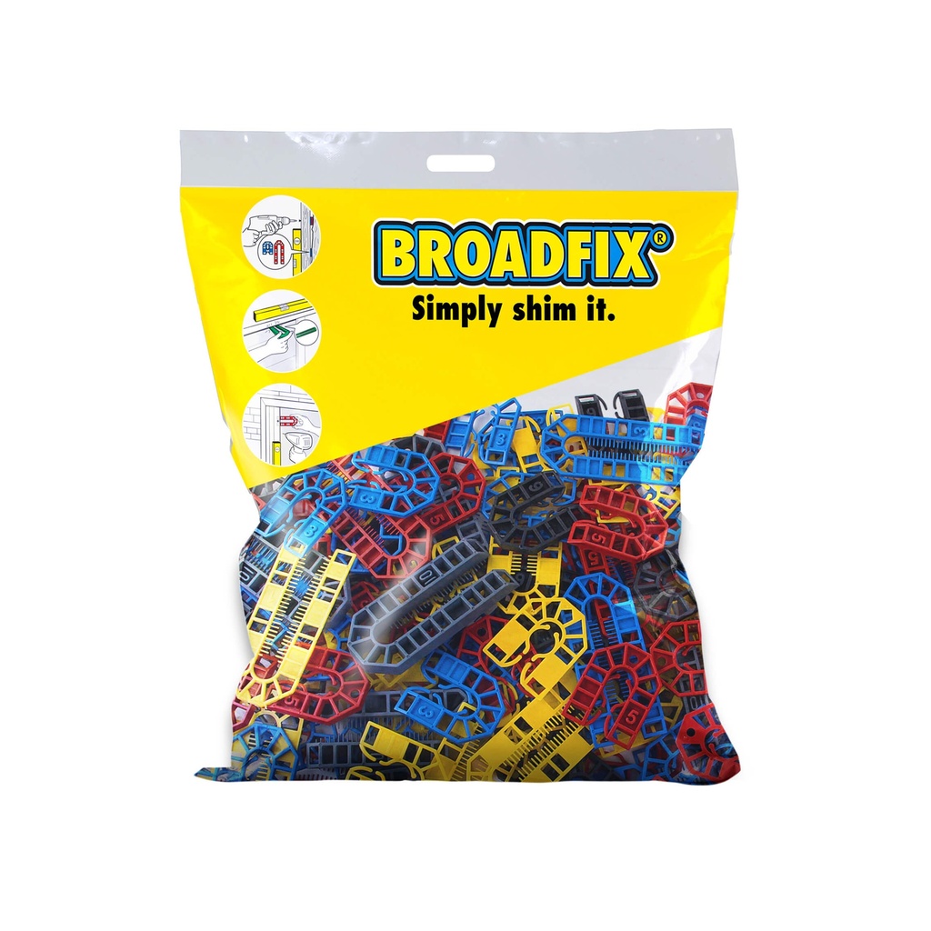 BROADFIX Assorted Small & Standard U Shims. Bag of 200