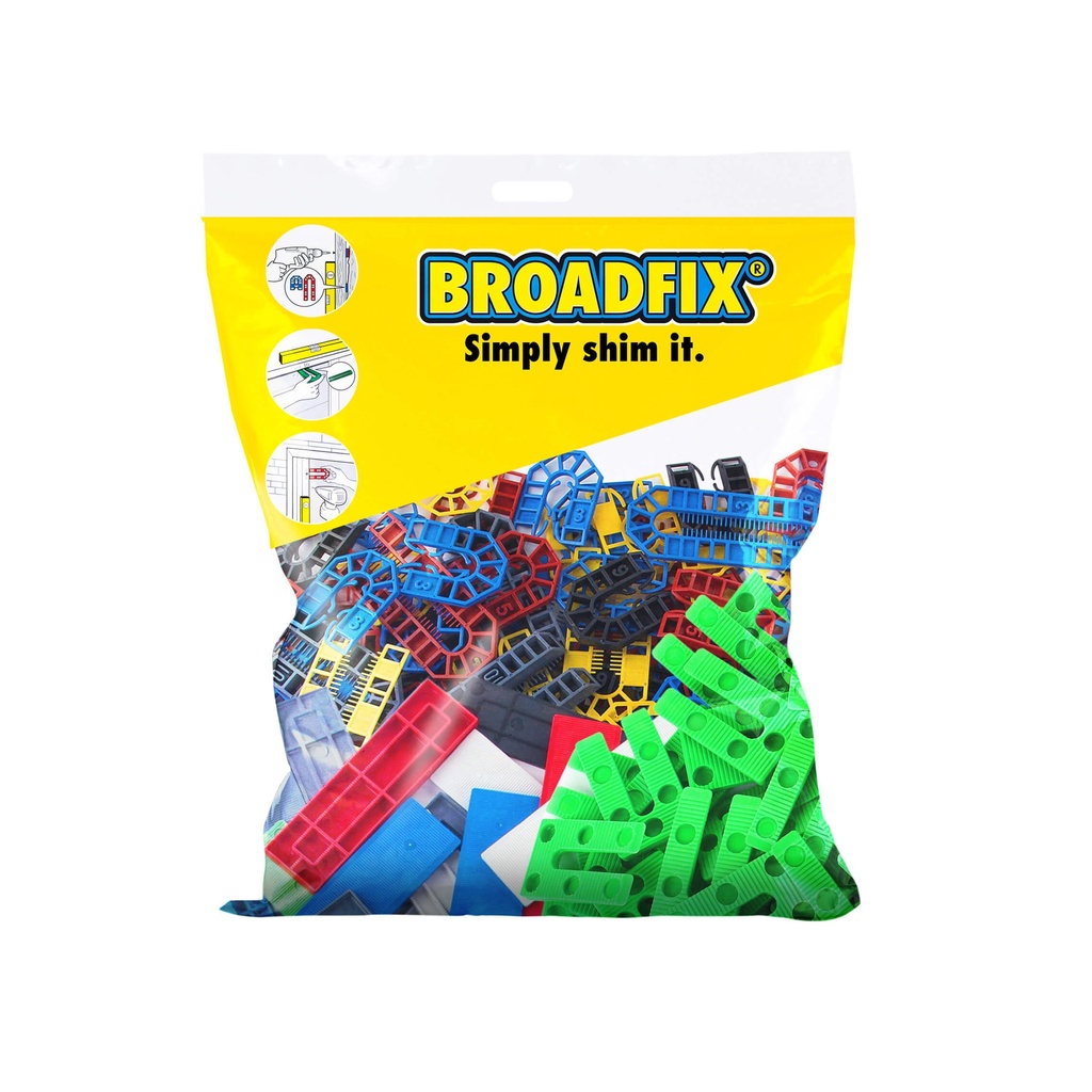 BROADFIX Assorted U Shims, Precision Wedges & Flat Packers. Bag of 160