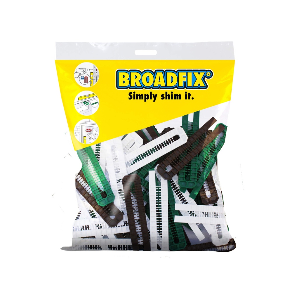 BROADFIX Double Snap Wedges (Mixed Brown/Green/White). Bag of 50