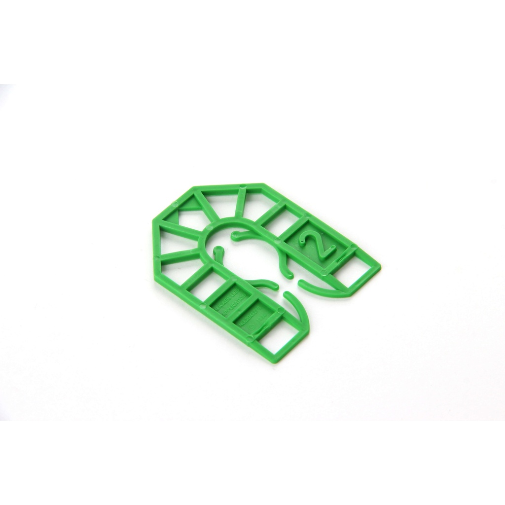 BROADFIX Small U Shims 55 x 43mm 2mm Green. Box of 1000