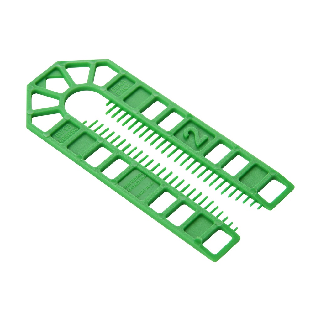 BROADFIX Standard U Shims 101 x 43mm 2mm Green. Box of 500 