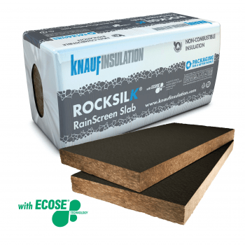  Knauf earthwool rainscreen slab 1200mm x 600mm x 150mm - BGV [Pack of 2.16m² - 3 slabs]