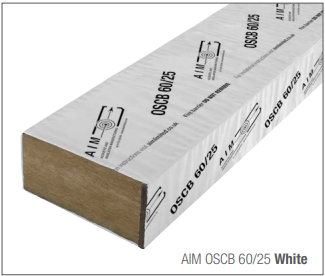 AIM OSCB 60/25 White 1000 x 90 x 25mm to suit a 50mm cavity c/w fixing clips and course wound screws