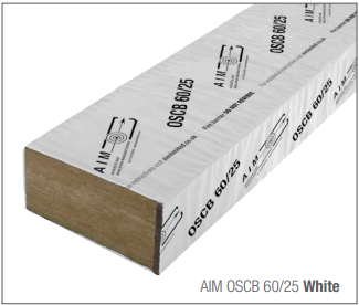 AIM OSCB 60/25 White 1000 x 90 x 100mm to suit a 125mm cavity c/w fixing clips and course wound screws