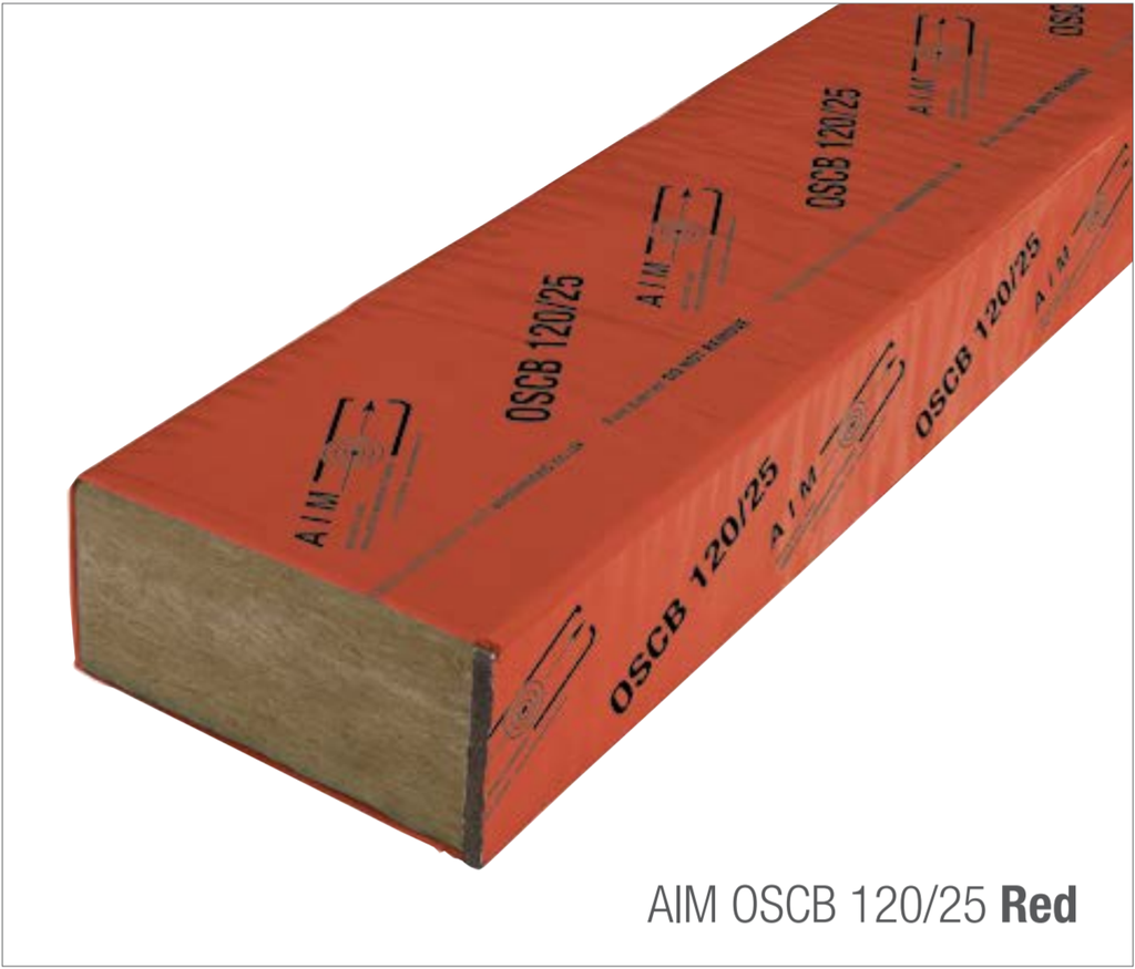 AIM OSCB 120/25 Red 1000 x 90 x 25mm to suit a 50mm cavity c/w fixing clips and course wound screws