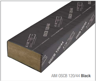 AIM OSCB 120/44 Black 1000 x 75 x 6mm to suit a 50mm cavity c/w fixing clips and course wound screws