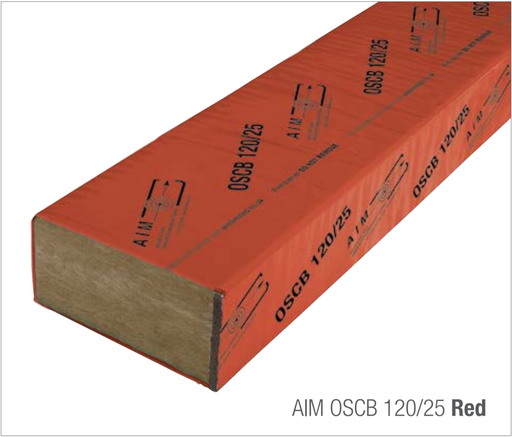[AIM-OSCB-1000*90*25-120/25] AIM OSCB 120/25 Red 1000 x 90 x 25mm to suit a 50mm cavity c/w fixing clips and course wound screws