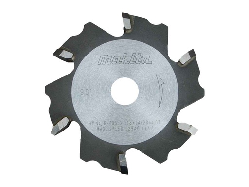 [B-48860] Makita 135 Degree V Groove Cutter Blade 118Dmm x 20B x 6T