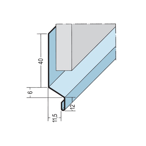 [CFV-SP-NA-11.5] Certifix Ventilated Socle Profile-Z 11.5mm Aluminium Natural