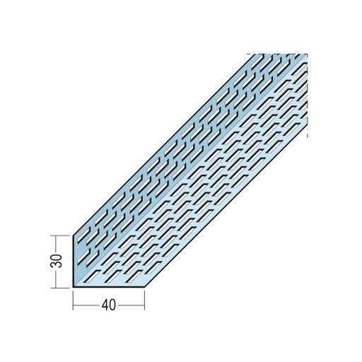 [CFVPA-DSSP-NA-30x40] Certifix Ventilated Profile Angle Double Sided Square Perforation 30 x 40mm Aluminium Natural