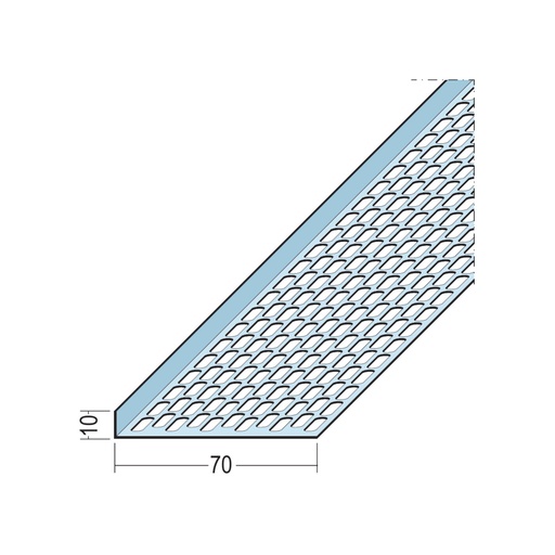 [CFVPA-OSOP-NA-10x70] Certifix Ventilated Profile Angle One Sided Oval Perforation 10 x 70mm Aluminium Natural