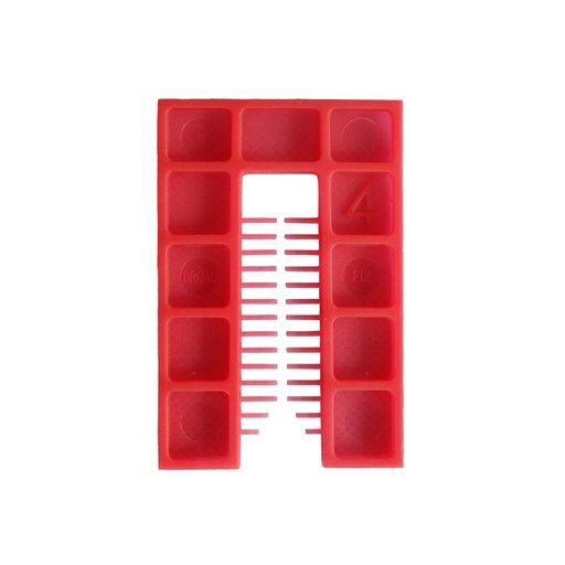 [SQM4] BROADFIX Medium Square End Shims 75 x 50mm 4mm Red. Box of 500